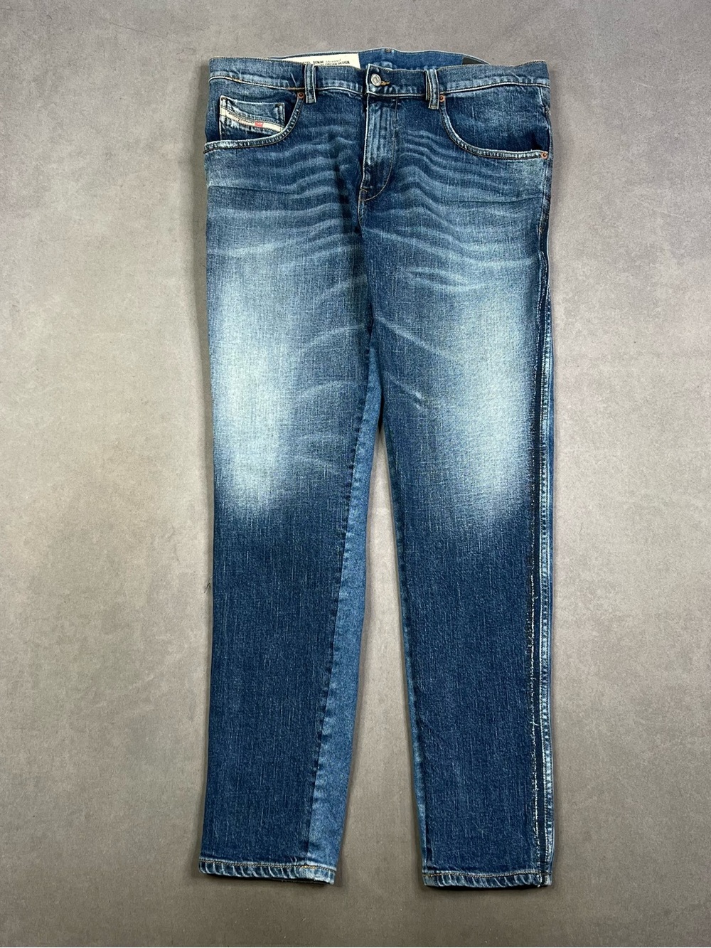 Diesel Men's Faded Blue Jeans